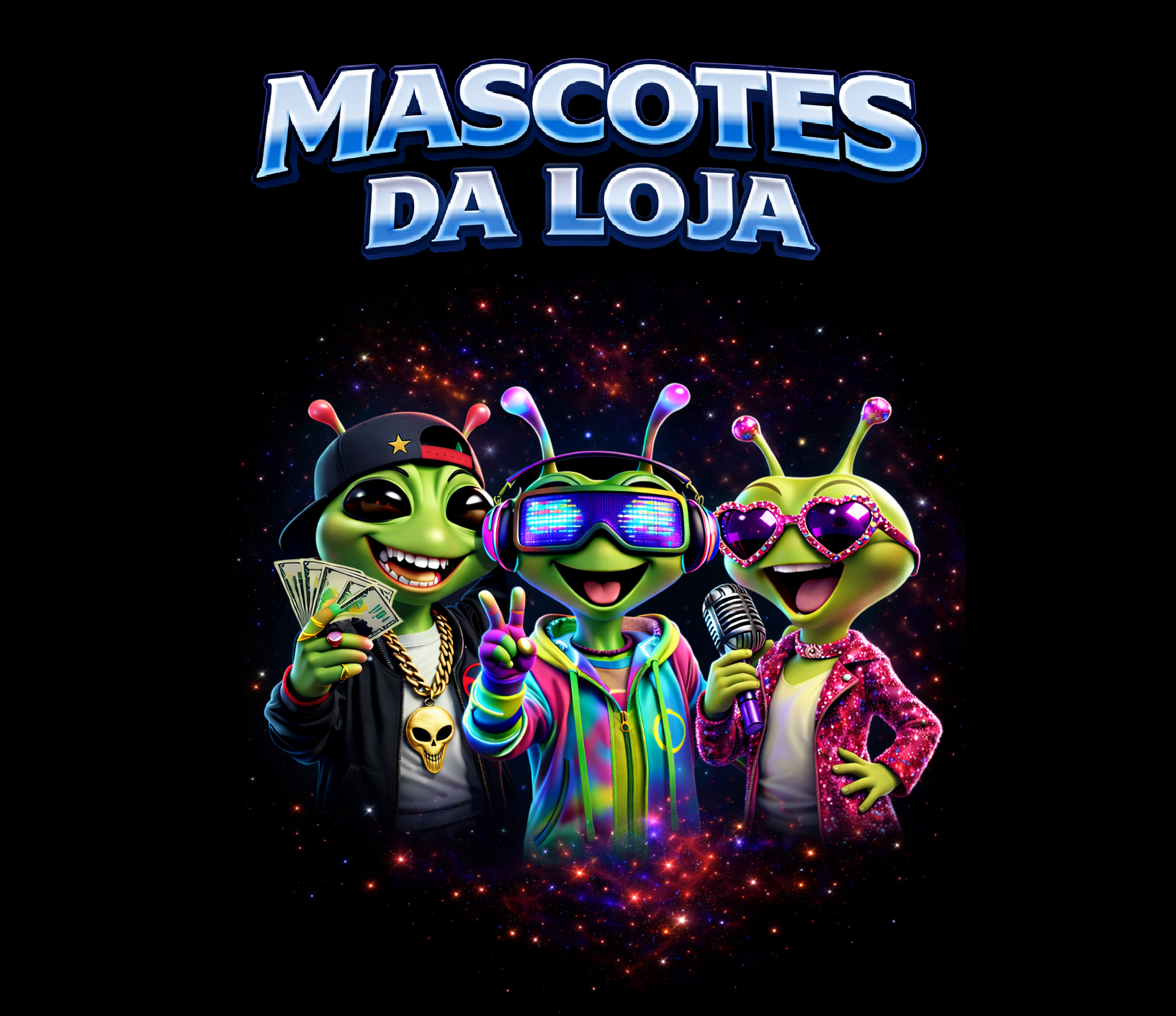 Mascotes da loja